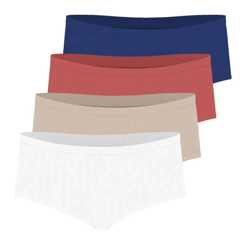 athena-ecopack-lot-4-boxers-femme-taille-s-coton-blanc-skin image 1