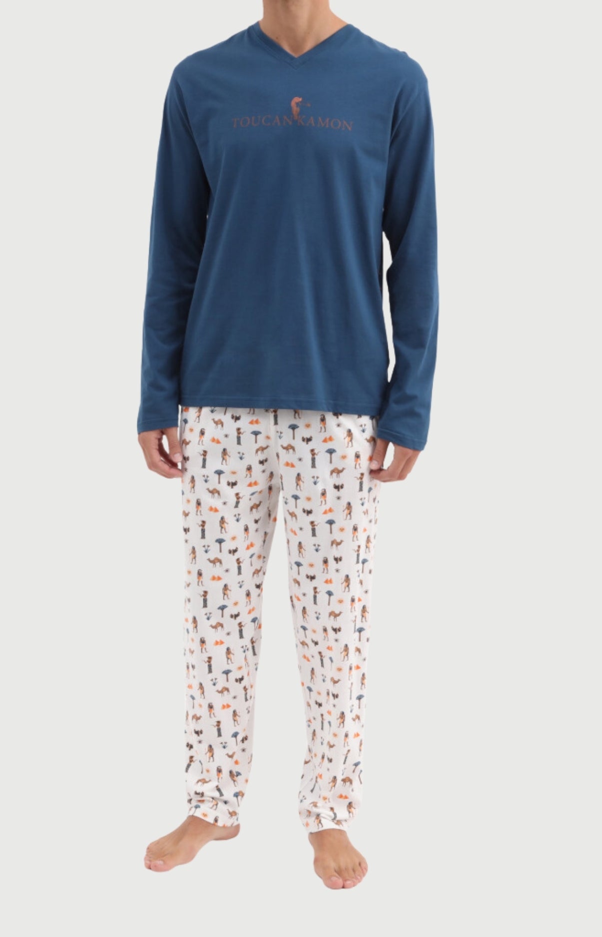 arthur-bob-toucankamon-pyjama-homme-coton-orange image 1
