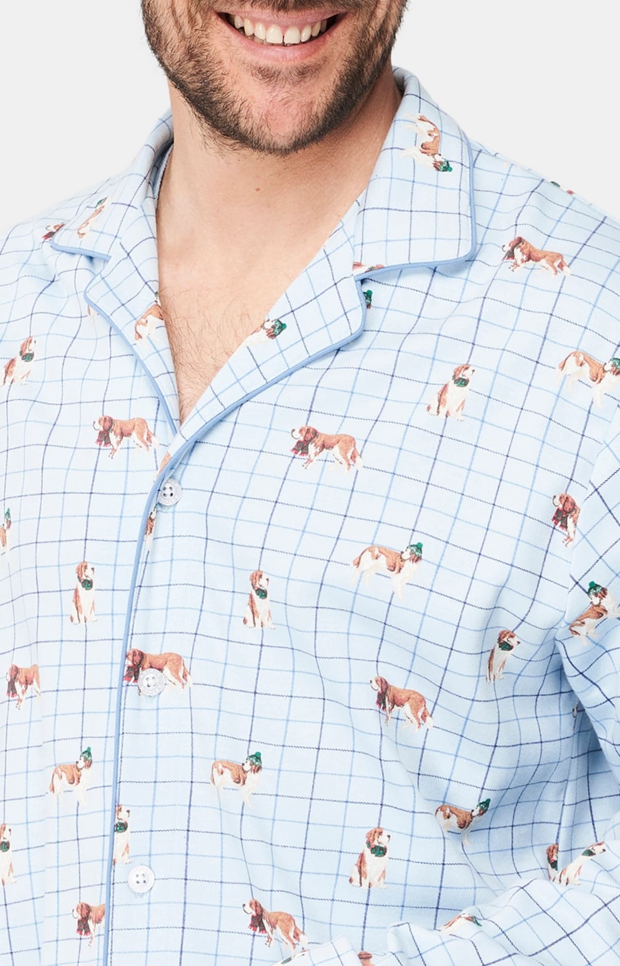 arthur-bob-pyjama-boutonn-wouf-coton-pais-ciel image 2