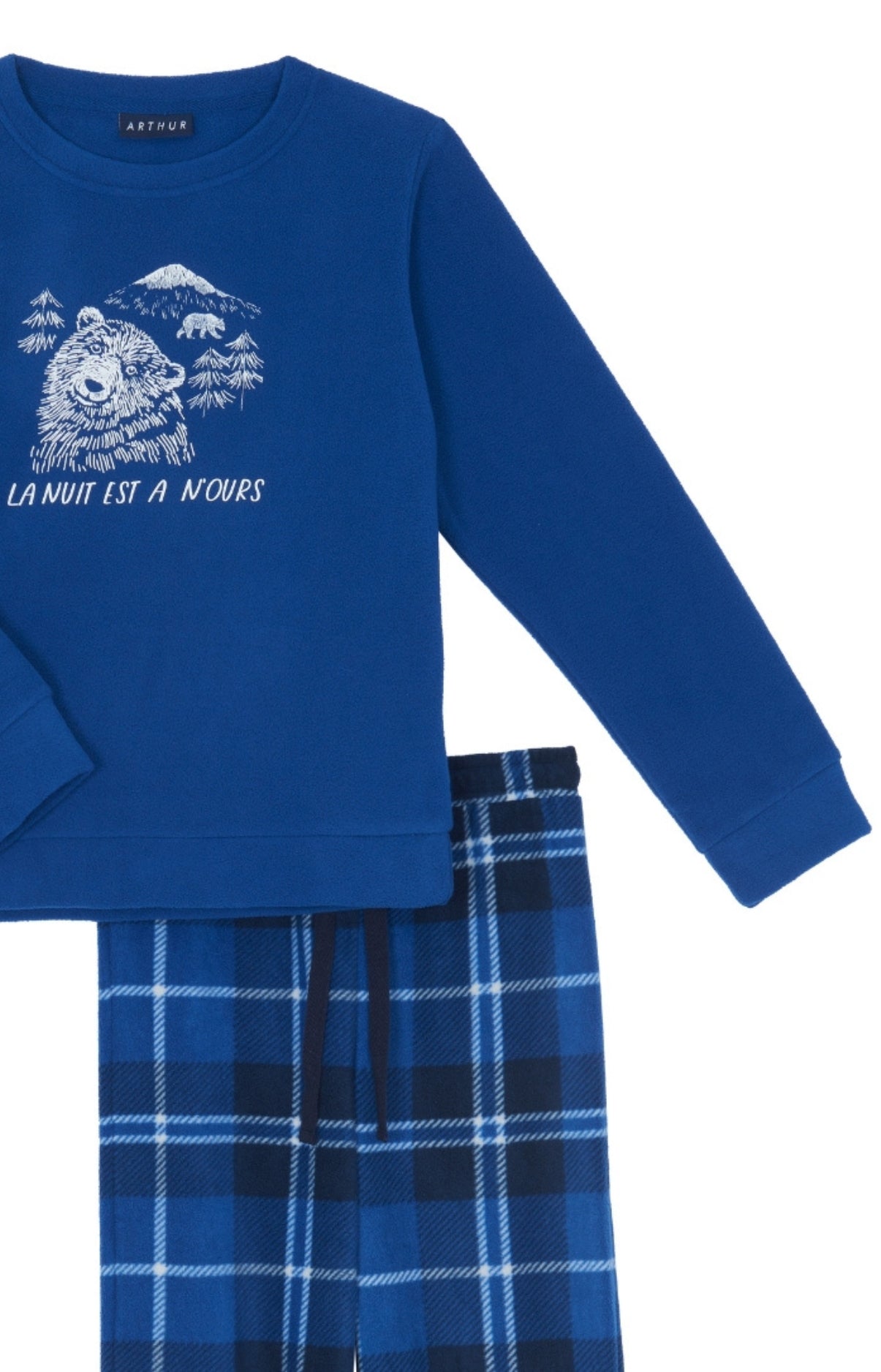 arthur-bob-ours-pyjama-polaire-enfant-marine-8a image 2