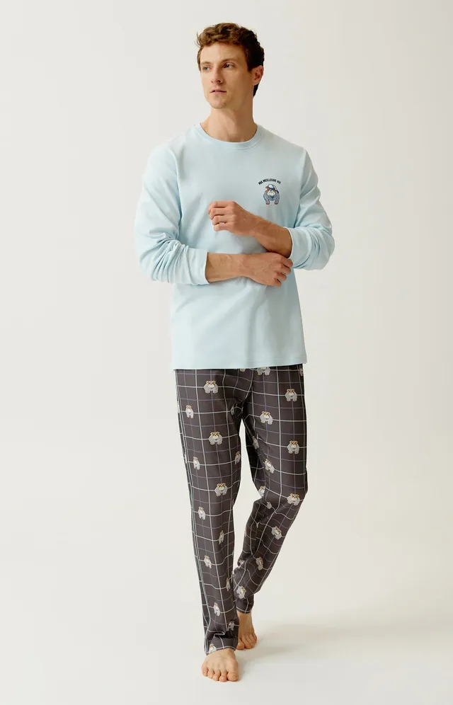 arthur-bob-ma-meilleure-vie-pyjama-homme-ebony-coton-bio image 1