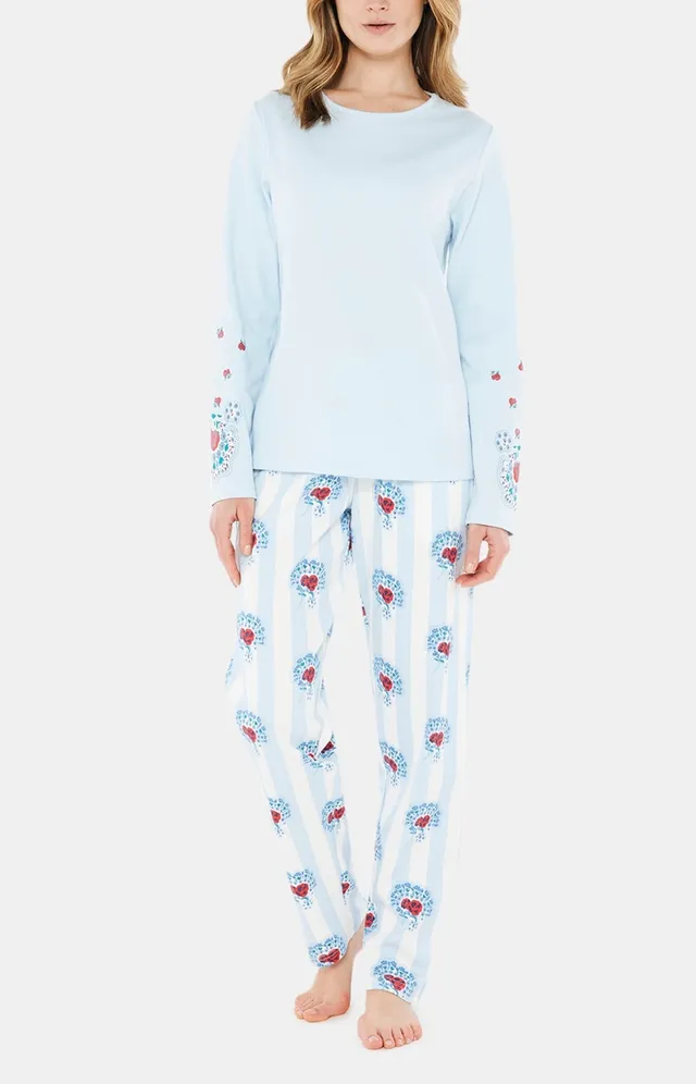 arthur-bob-suzanne-pyjama-femme-bleu-coton-bio image 1