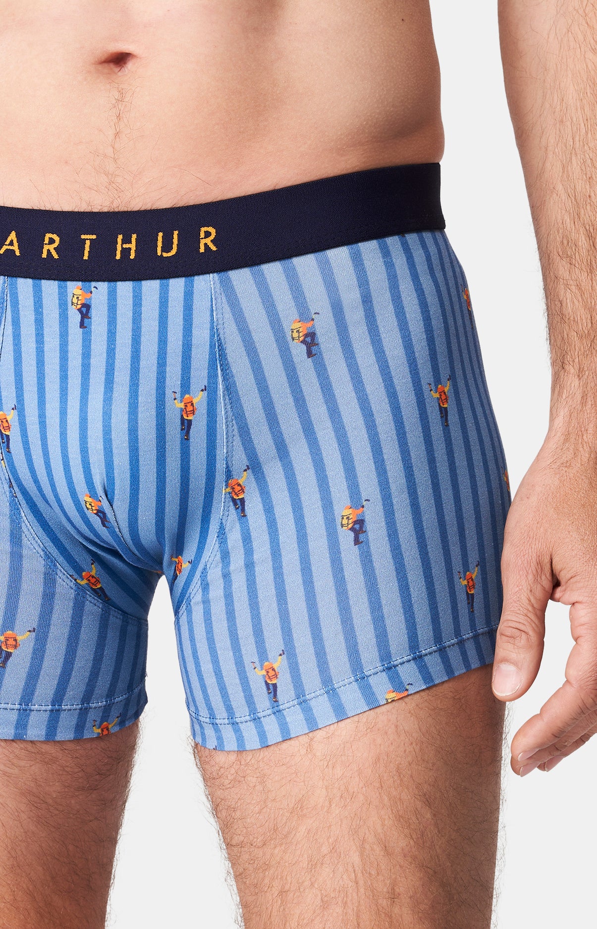 arthur-bob-boxer-everest-bleu-homme-coton-bio image 1