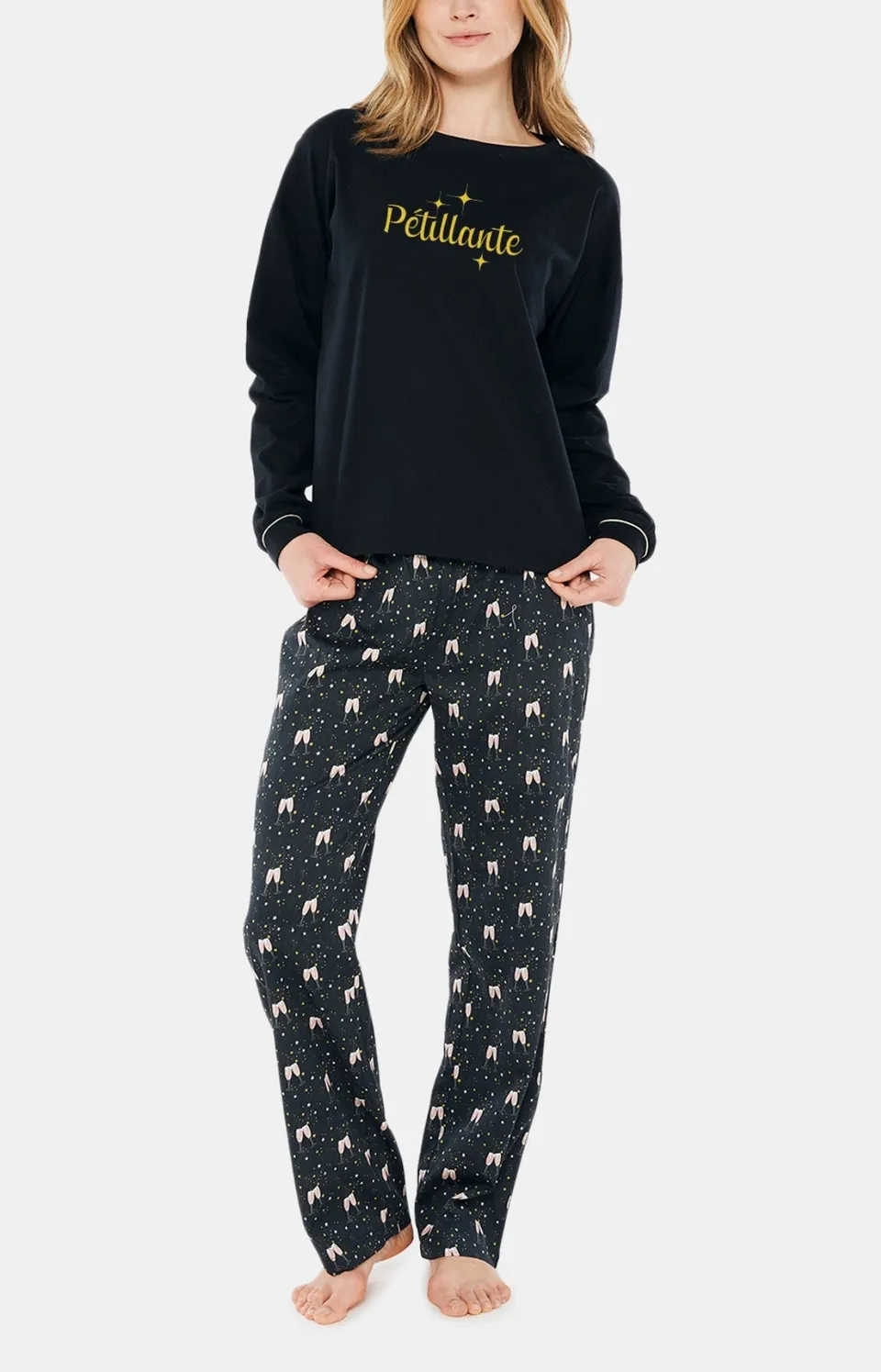 arthur-bob-p-tillante-pyjama-coton-bio-noir-xl image 1