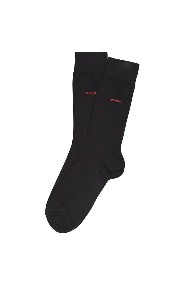 arthur-chaussettes-coton-homme-noir-coton-bio image 1