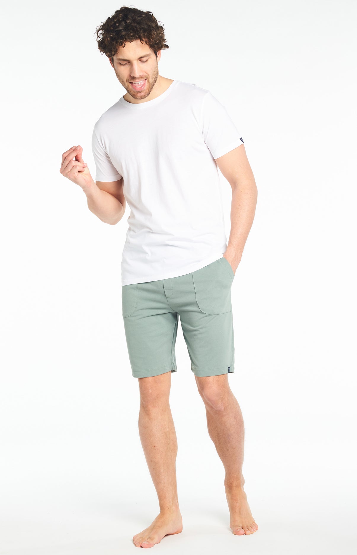 arthur-bob-short-uni-vert-molleton-lichen image 2
