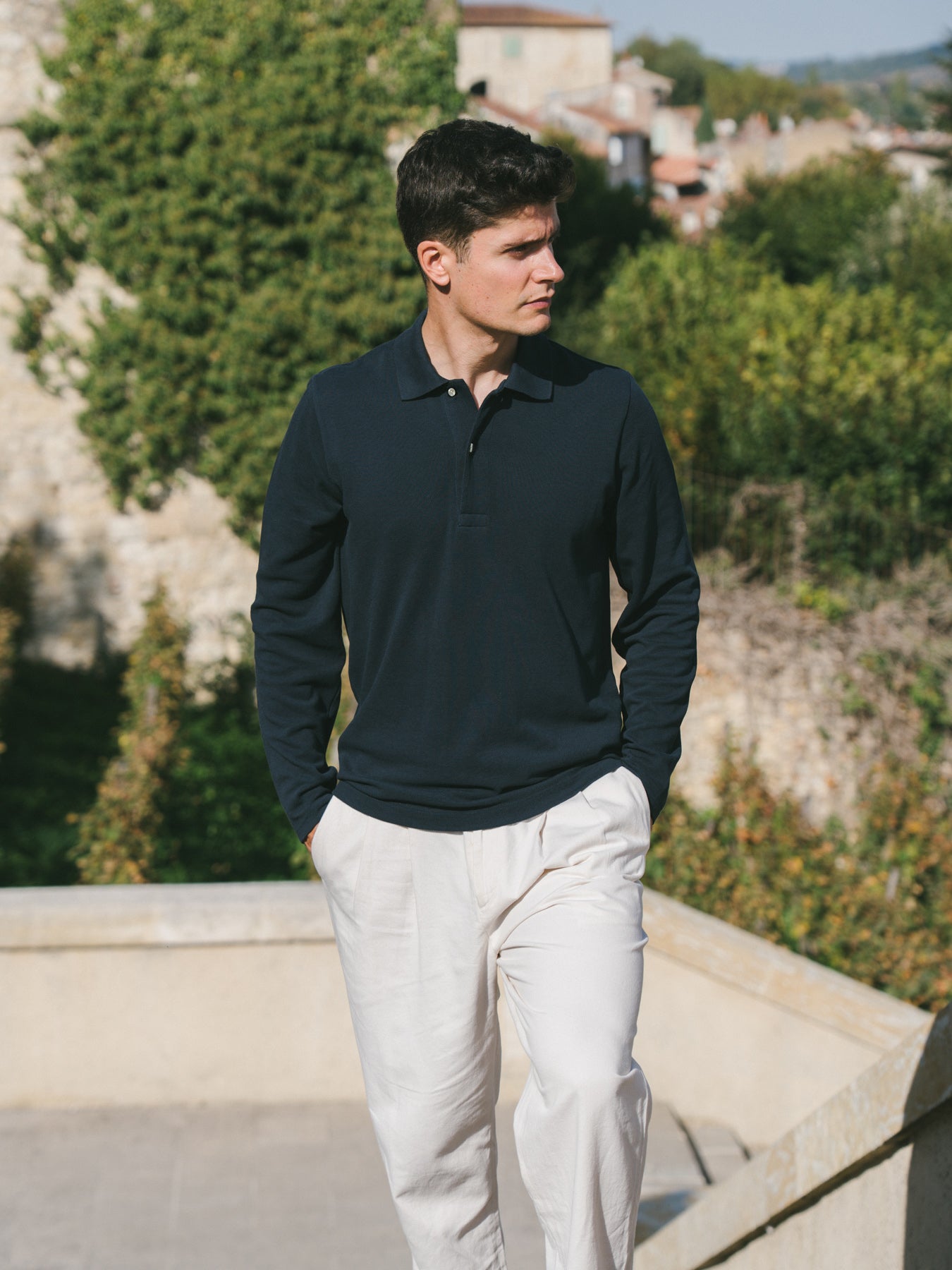 p-trone-polo-manches-longues-bleu-marine-taille-m image 4