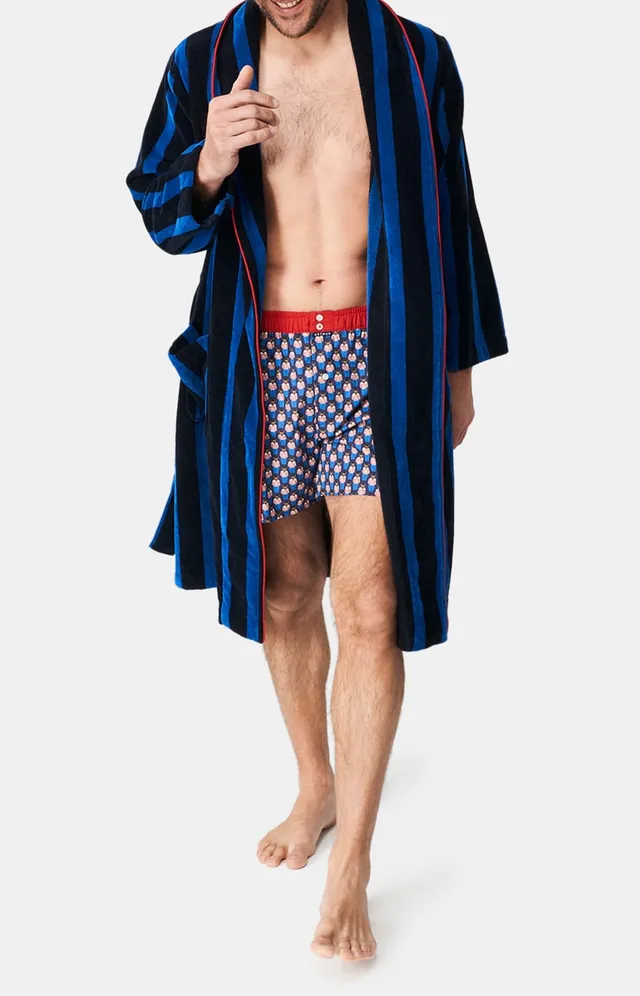 arthur-bob-teddy-in-paris-peignoir-homme-marine-coton image 1