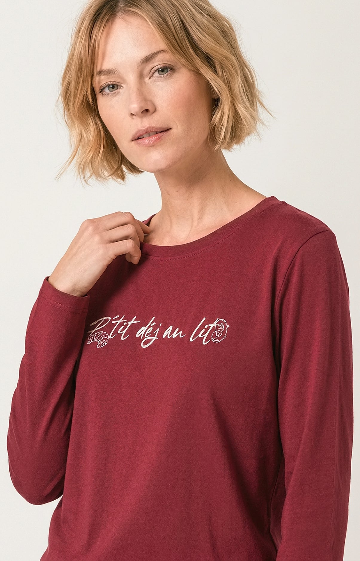 arthur-p-tit-dej-au-lit-pyjama-femme-rose-coton-bio image 2