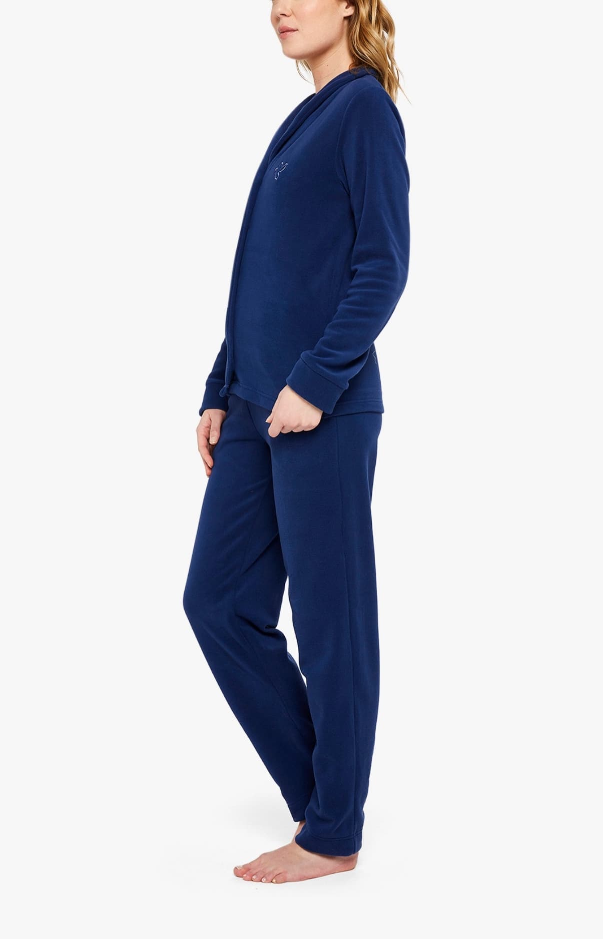 arthur-bob-marine-pyjama-femme-polaire-boutonn image 2