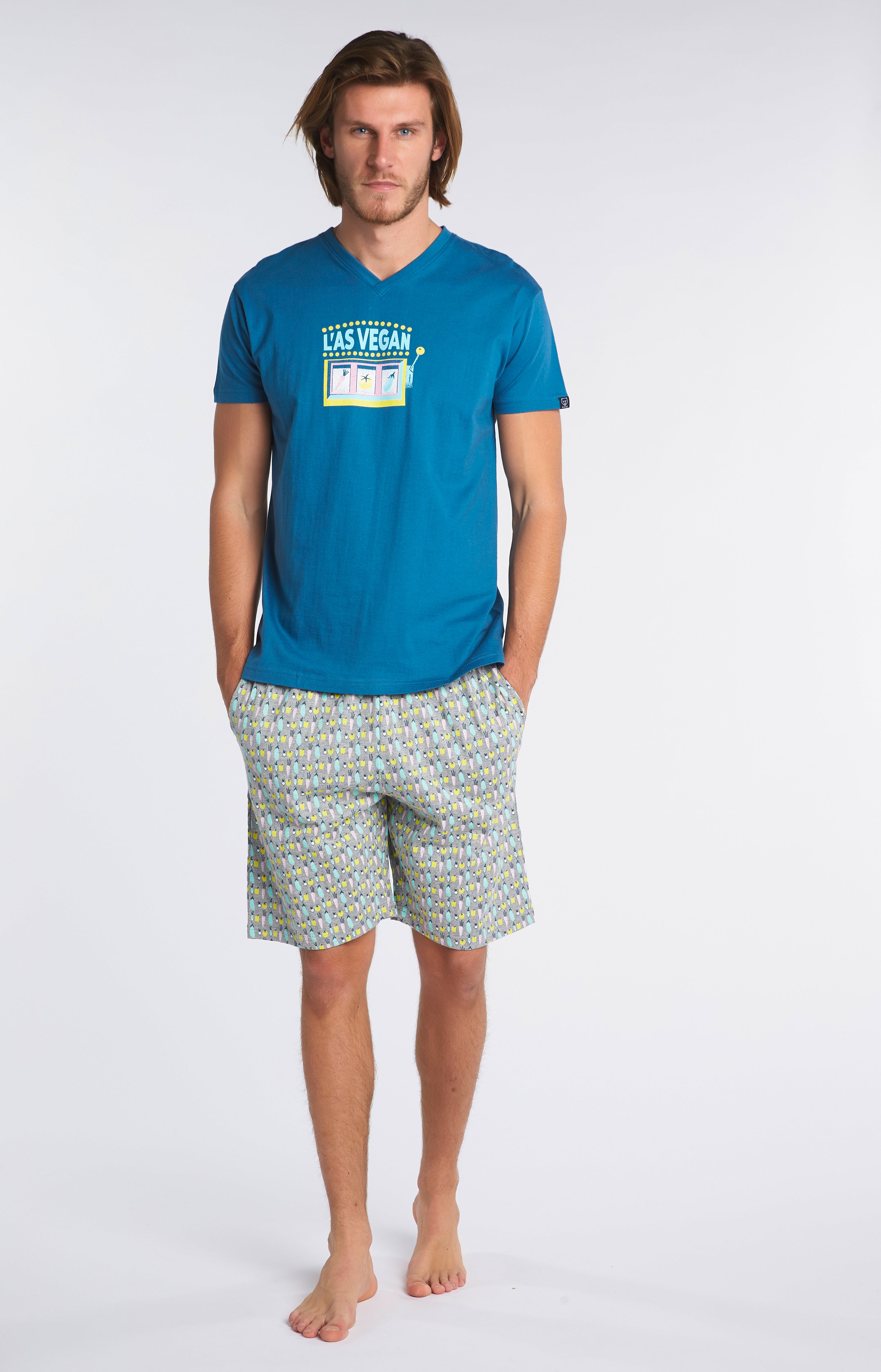 arthur-bob-vegan-pyjashort-homme-multicolore-coton-bio image 2