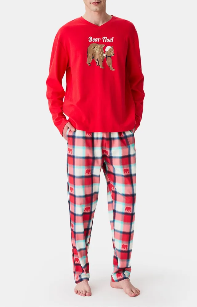 arthur-bob-bear-no-l-pyjama-homme-coton-bio-rouge image 1