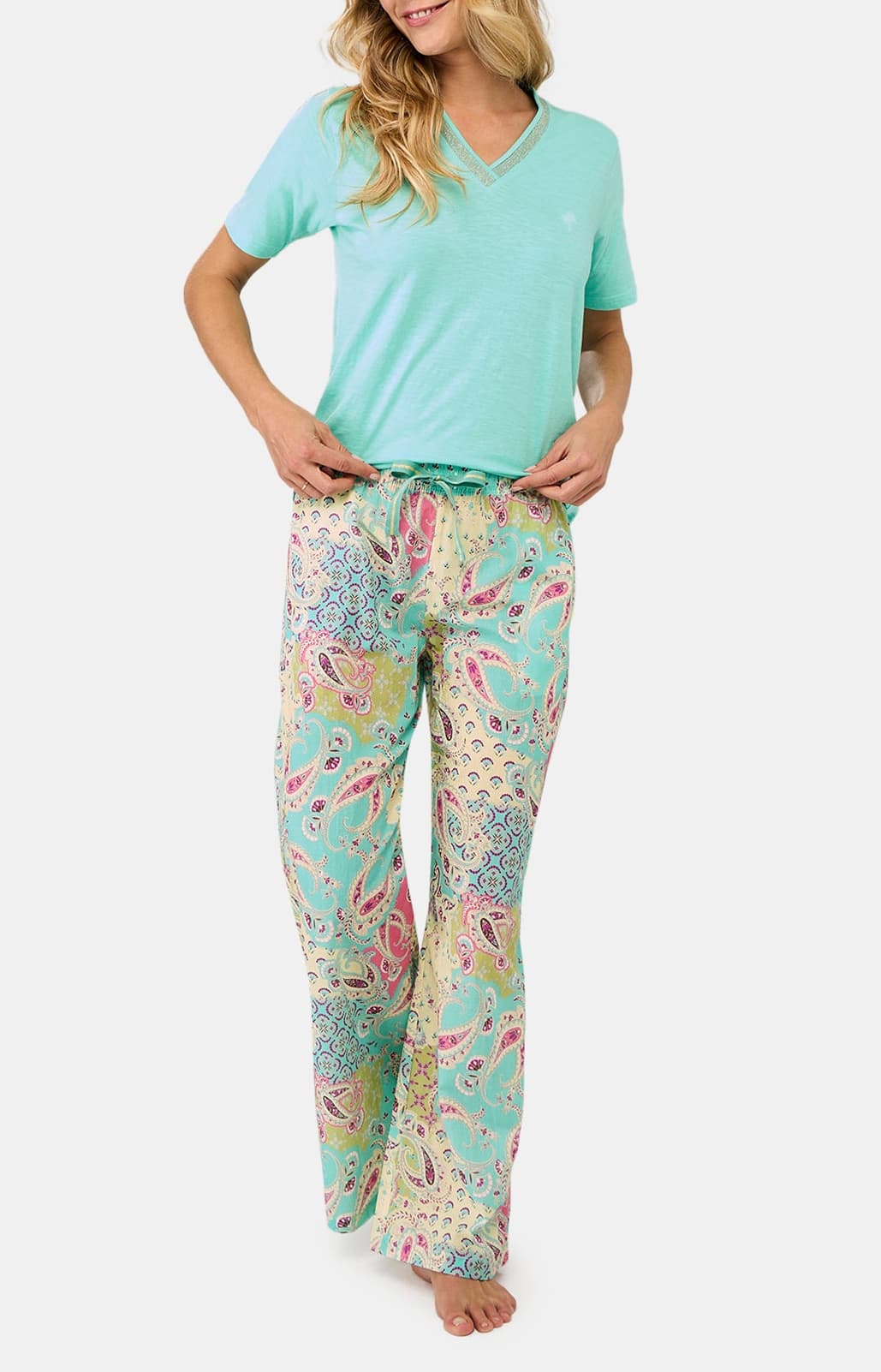 arthur-bob-paisley-pantalon-pyjama-coton-multicolore image 1