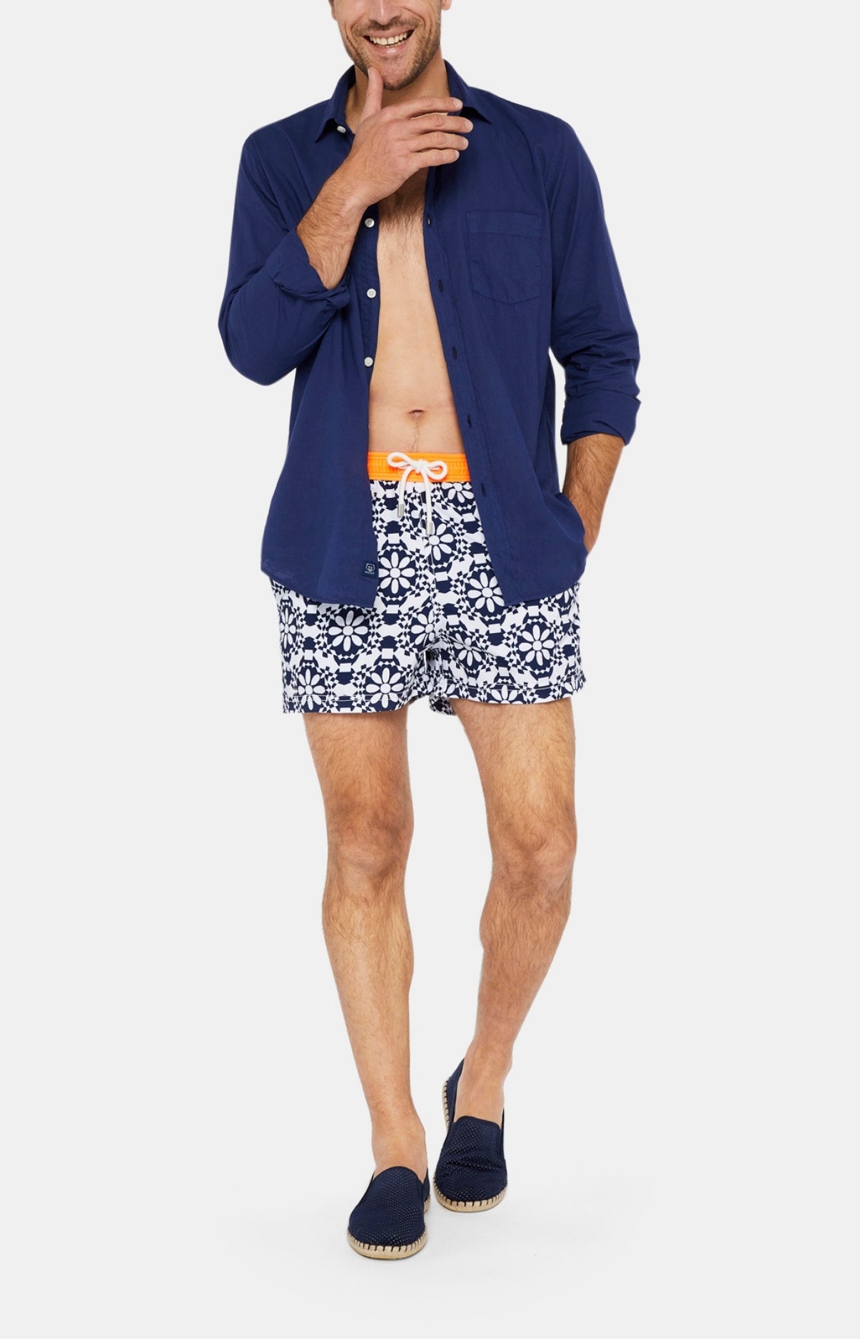 arthur-bob-voile-de-coton-chemise-homme-manches-longues-marine image 1