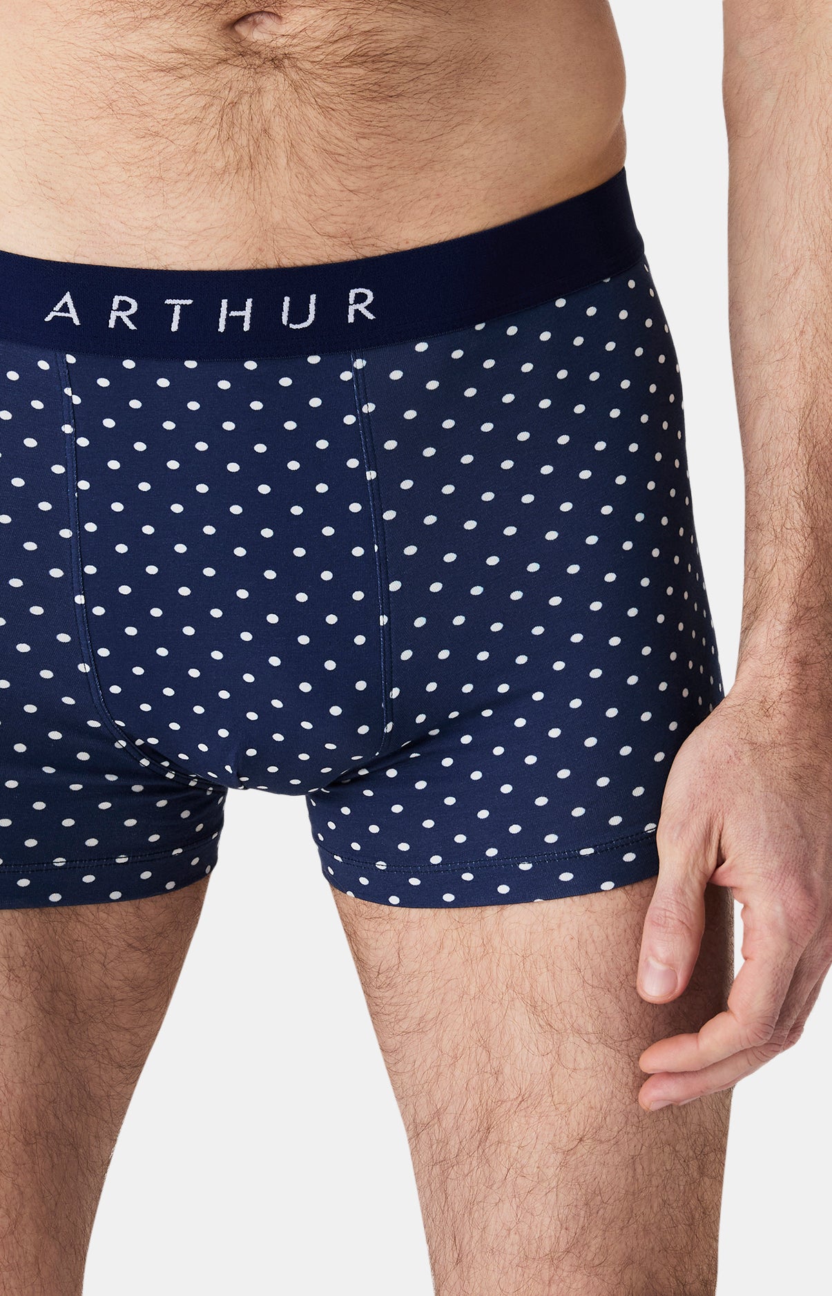 arthur-bob-petit-pois-boxer-marine-coton-bio image 1