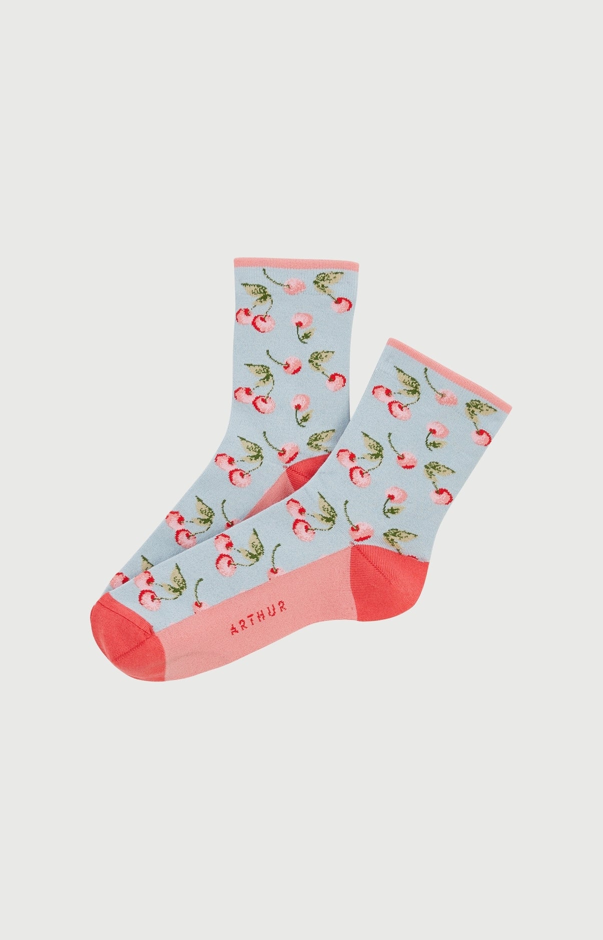 arthur-bob-cherry-chaussettes-coton-ciel-femme image 1