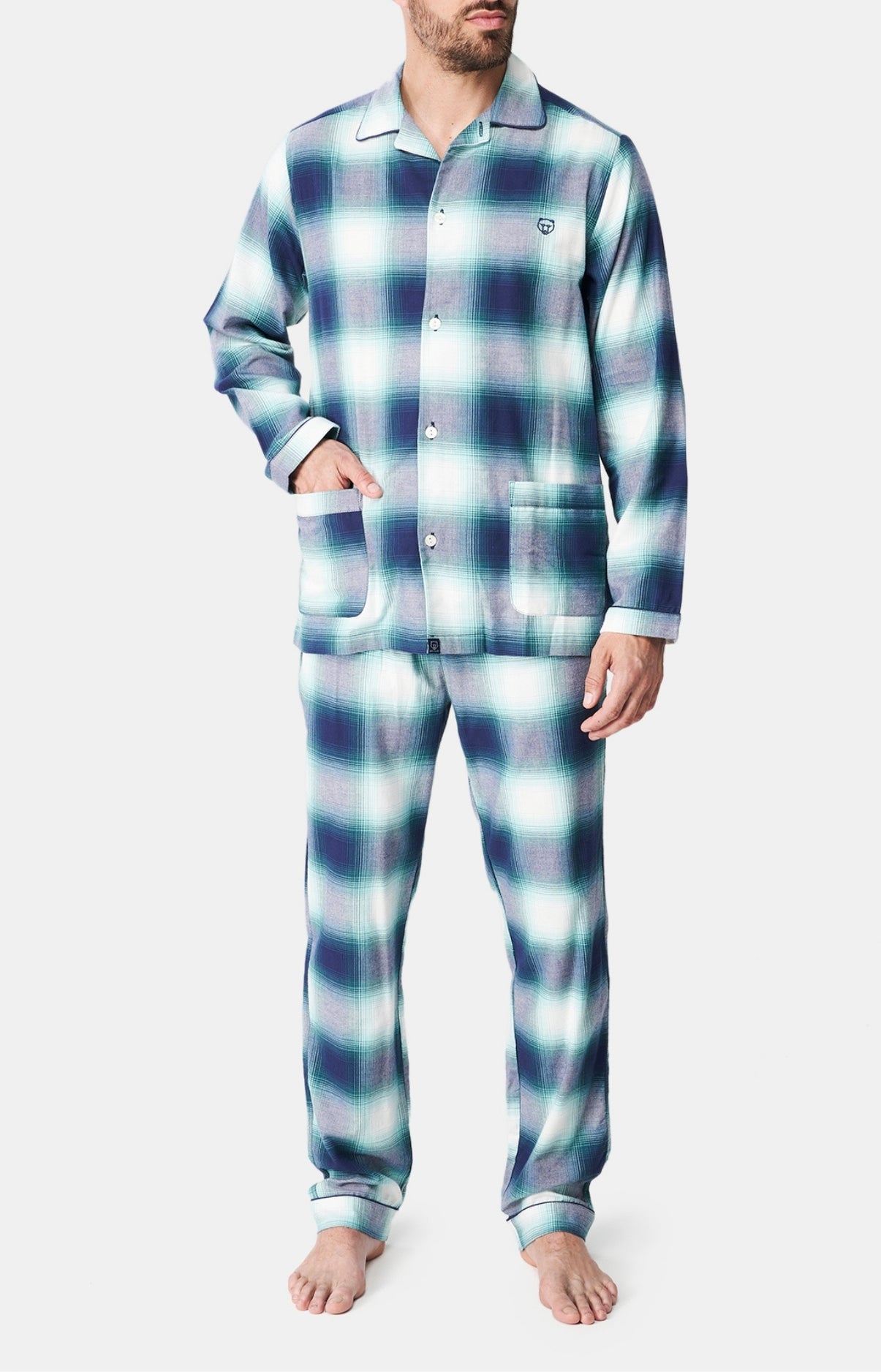 arthur-bob-liam-pyjama-homme-marine-flanelle-chaude image 1