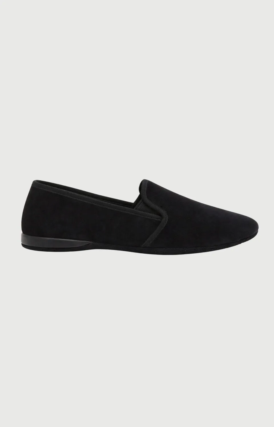 arthur-bob-chaussons-velours-tradi-noir-homme image 1