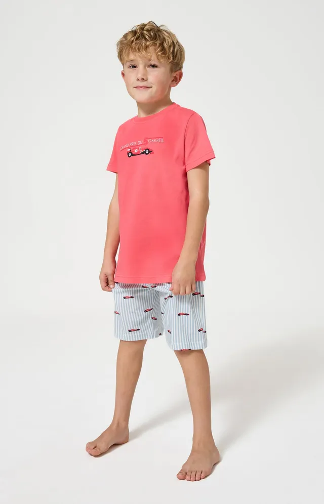 arthur-bob-grand-prix-du-sommeil-pyjashort-enfant-bleu-coton-bio image 1