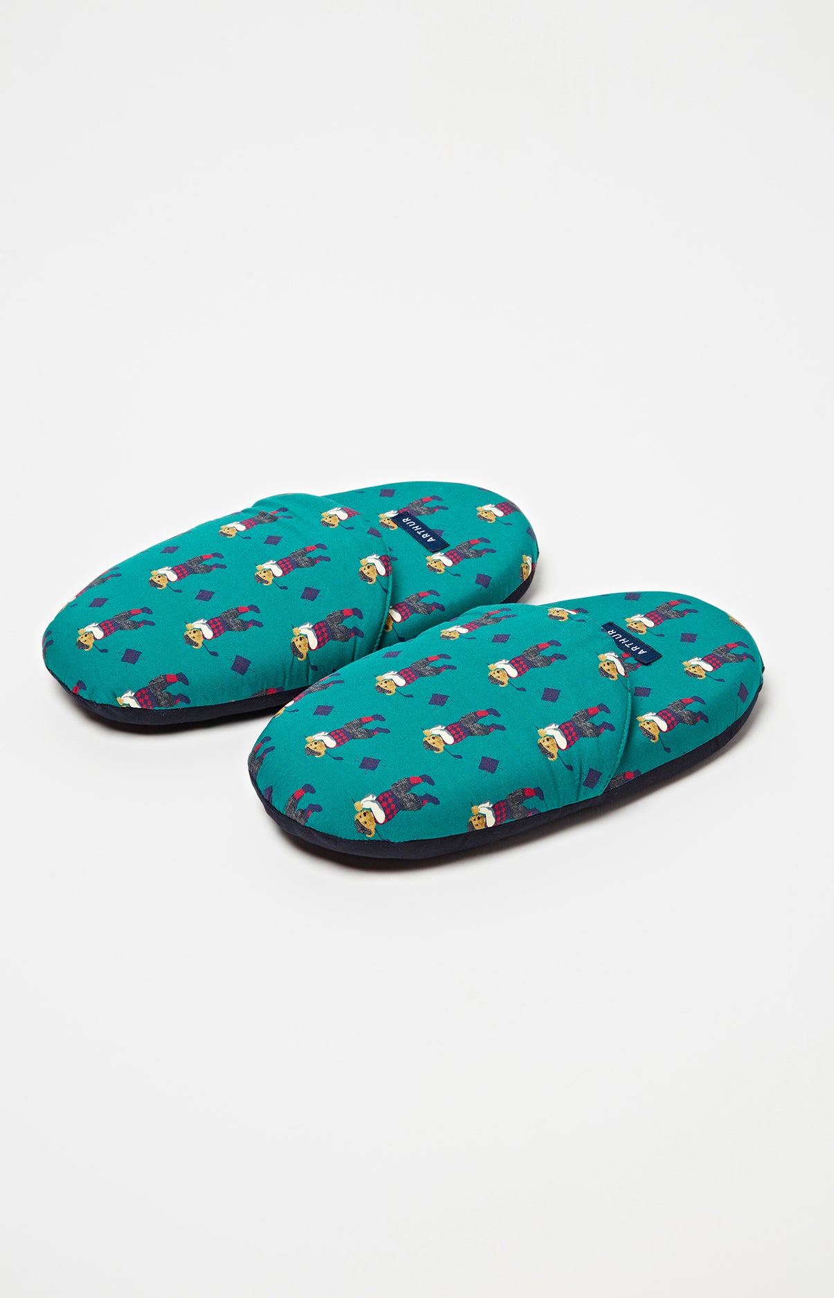 arthur-bob-green-de-champion-pantoufles-homme-coton-vert-43-45 image 1