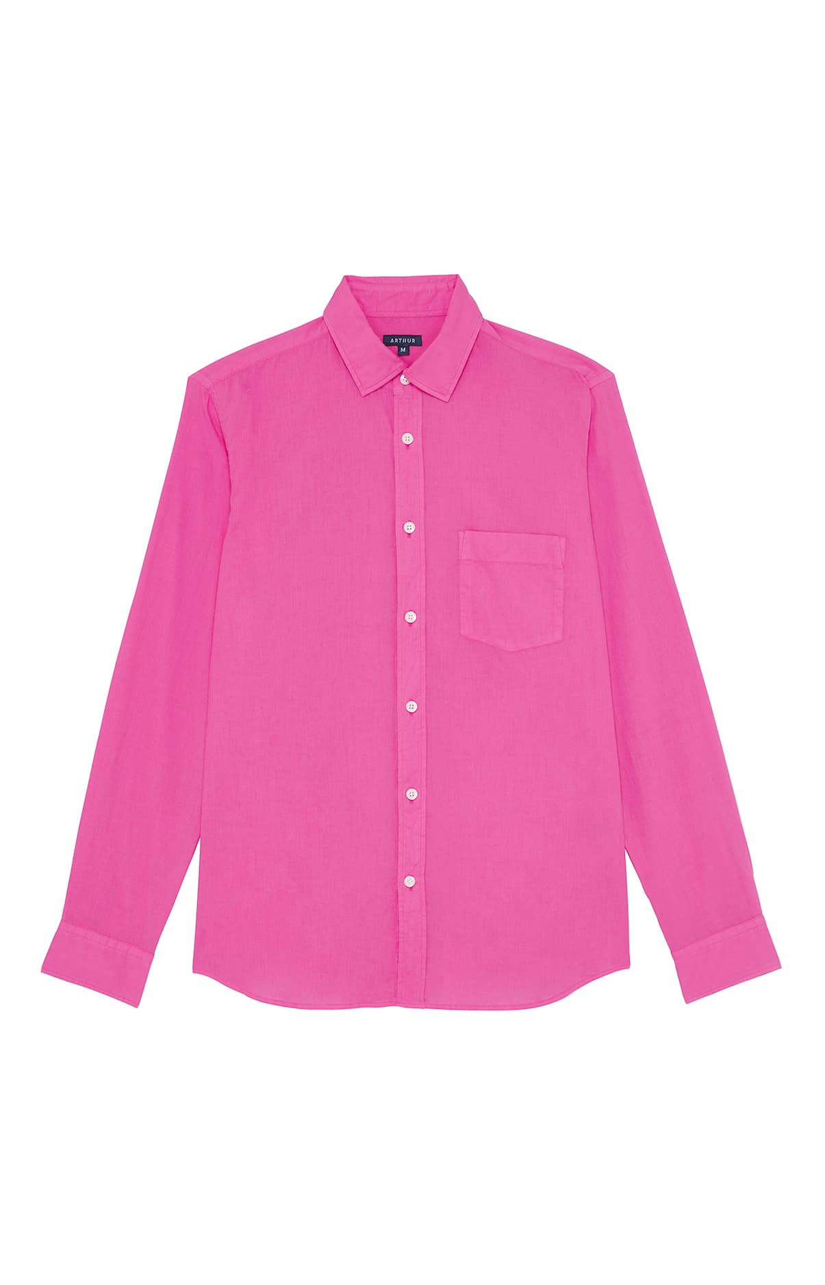 arthur-bob-chemise-voile-coton-framboise-m-homme image 3