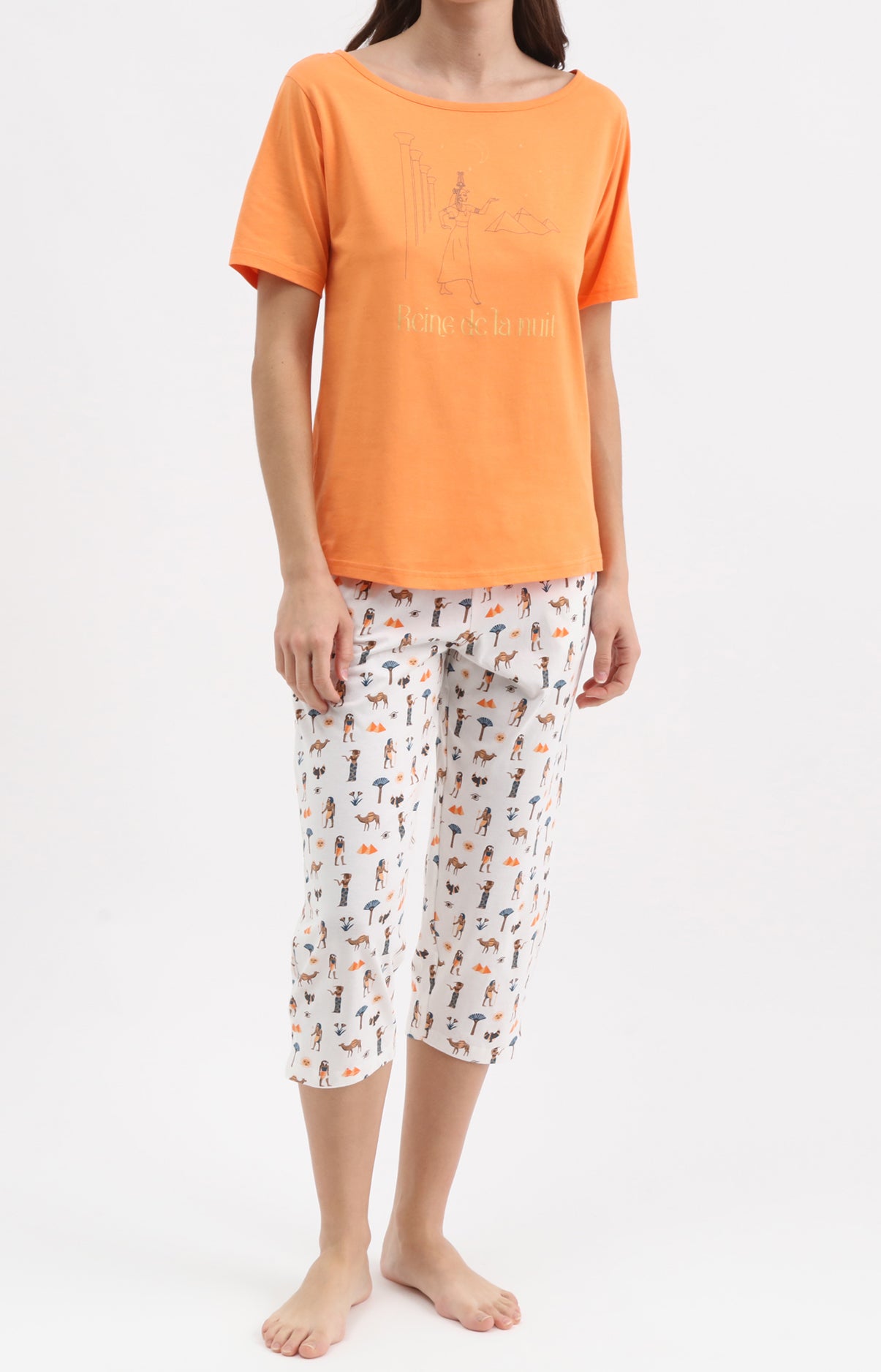 arthur-bob-reine-de-la-nuit-pyjacorsaire-orange-coton image 1