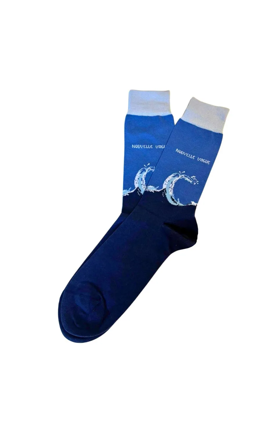 arthur-bob-wave-chaussettes-homme-marine-40-46-coton-bio image 1