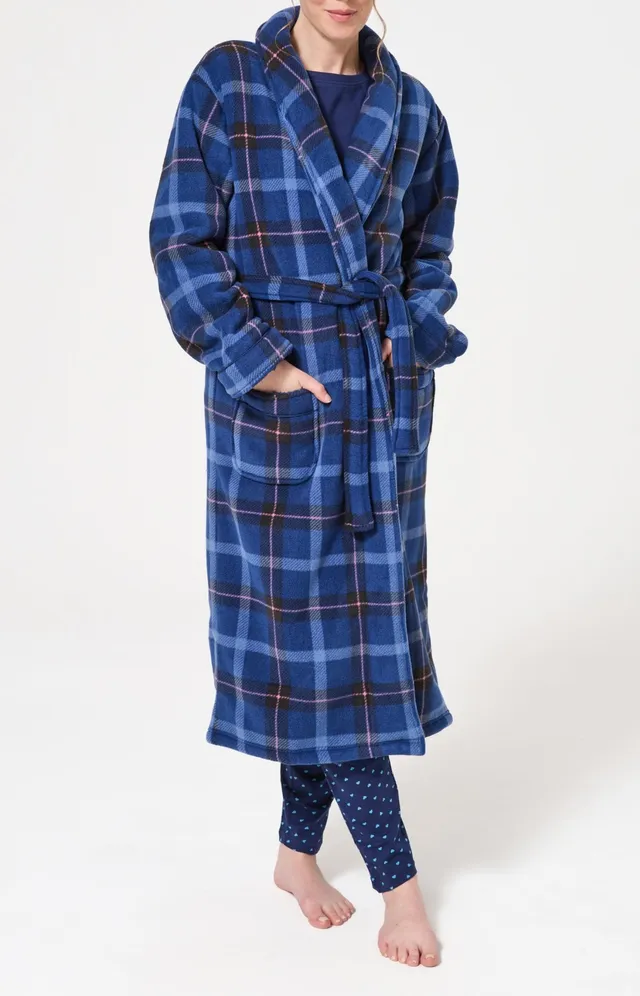 arthur-bob-romy-robe-de-chambre-femme-marine-polaire image 1