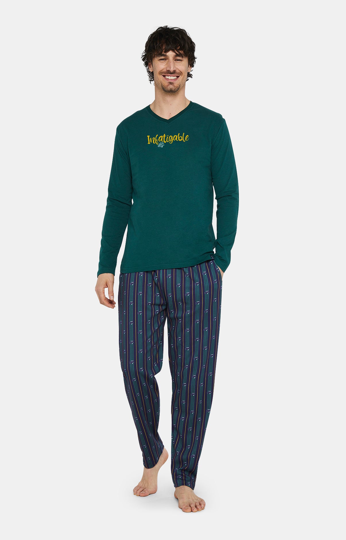 arthur-bob-pyjama-homme-coton-bio-marine-2cv image 1