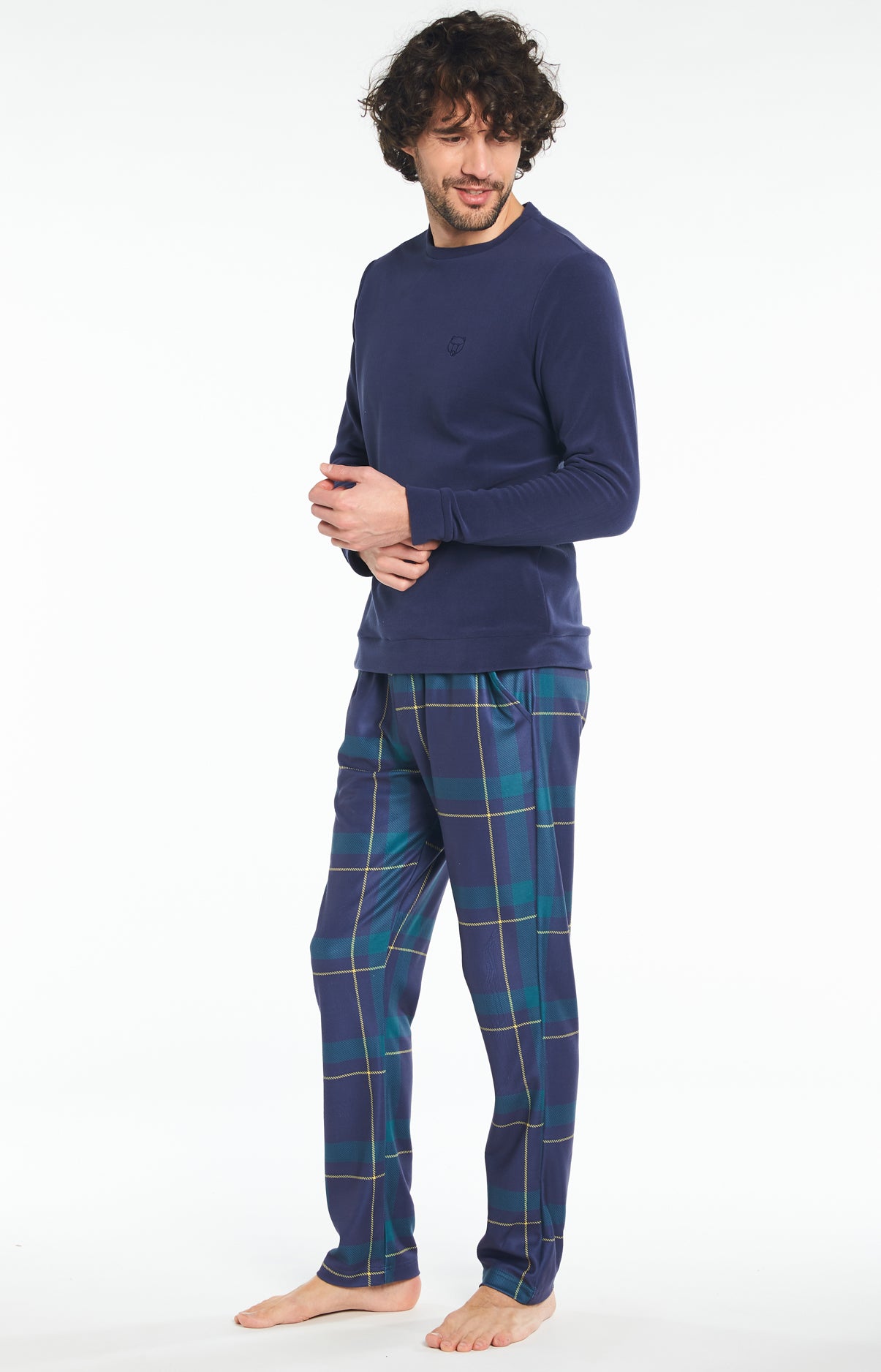 arthur-bob-benjamin-pyjama-polaire-homme-marine-chaud image 1