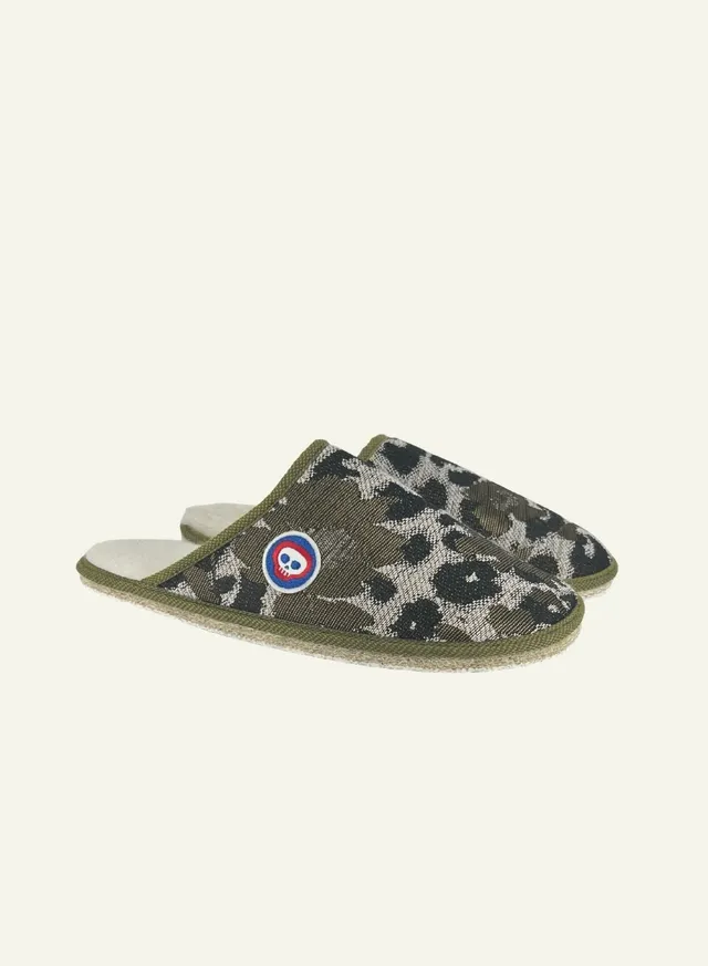 archiduchesse-cocooning-t-te-de-mules-l-opard-mules-laine-recycl-e image 1