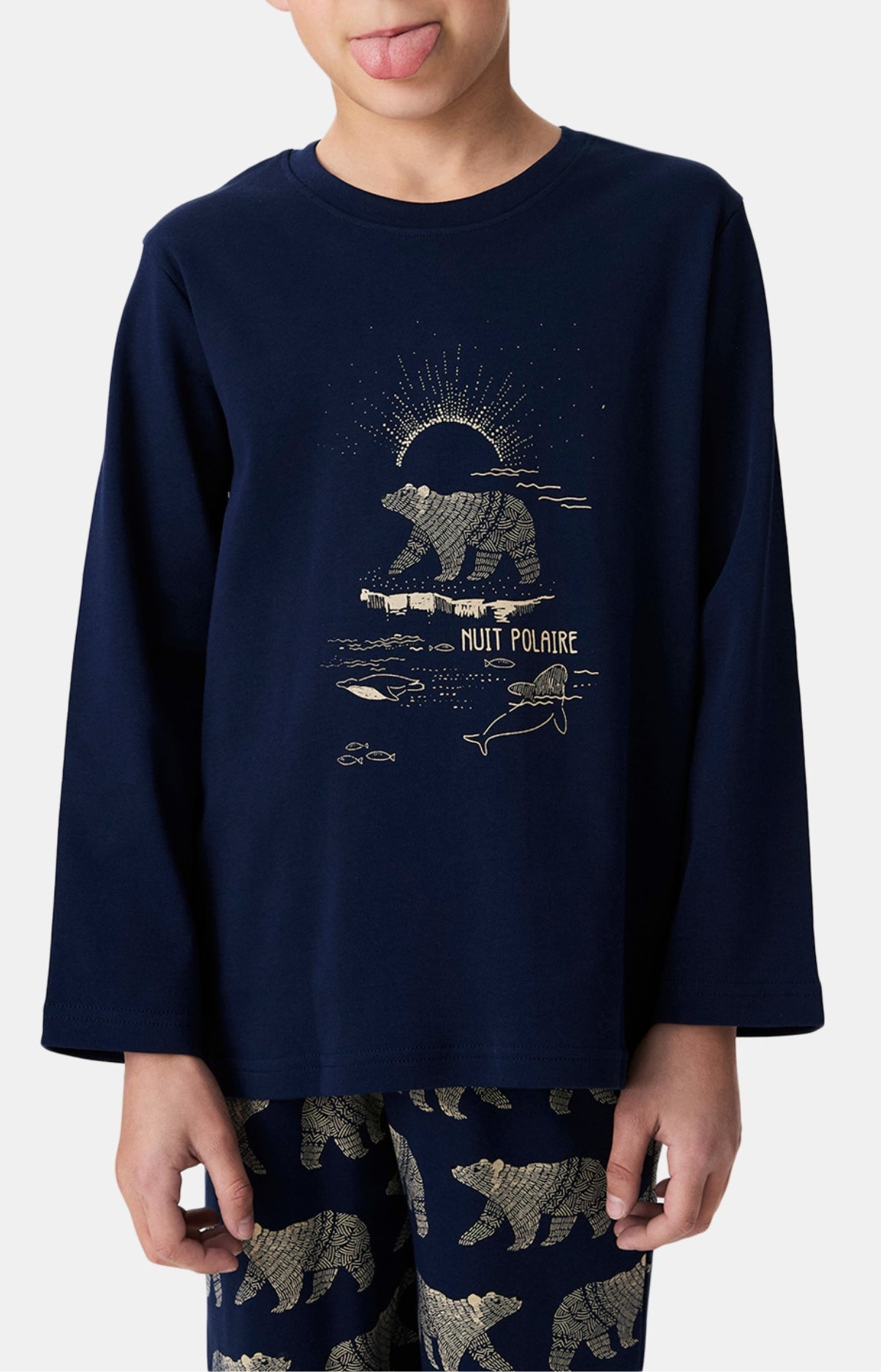 arthur-bob-pyjama-nuit-polaire-marine-coton-bio-enfant image 5