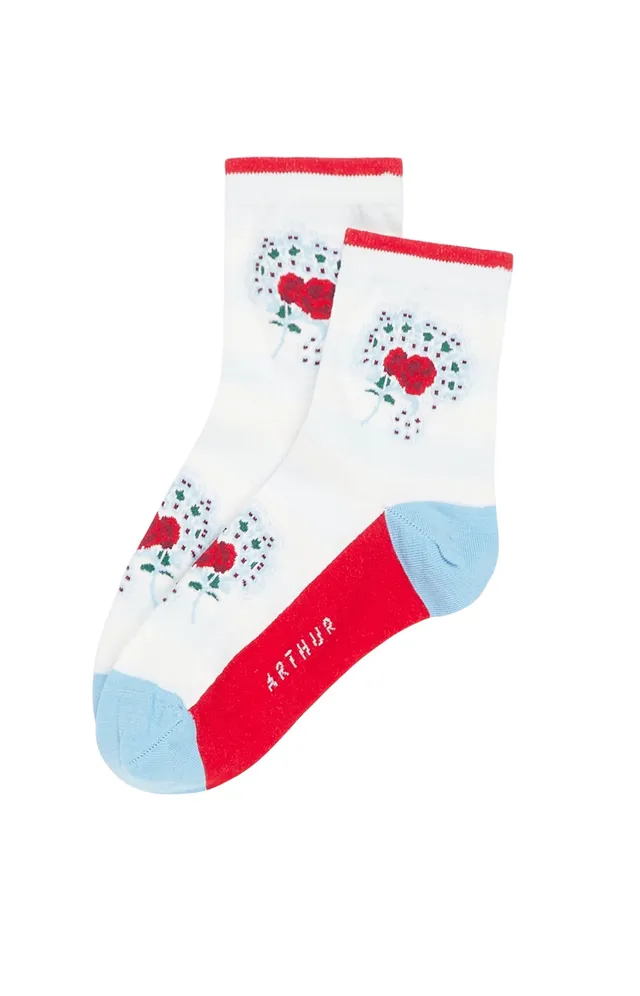 arthur-suzanne-chaussettes-femme-bleu-glace-36-40-coton-bio image 1