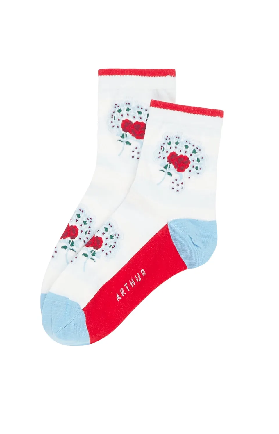 arthur-suzanne-chaussettes-femme-bleu-glace-36-40-coton-bio image 1