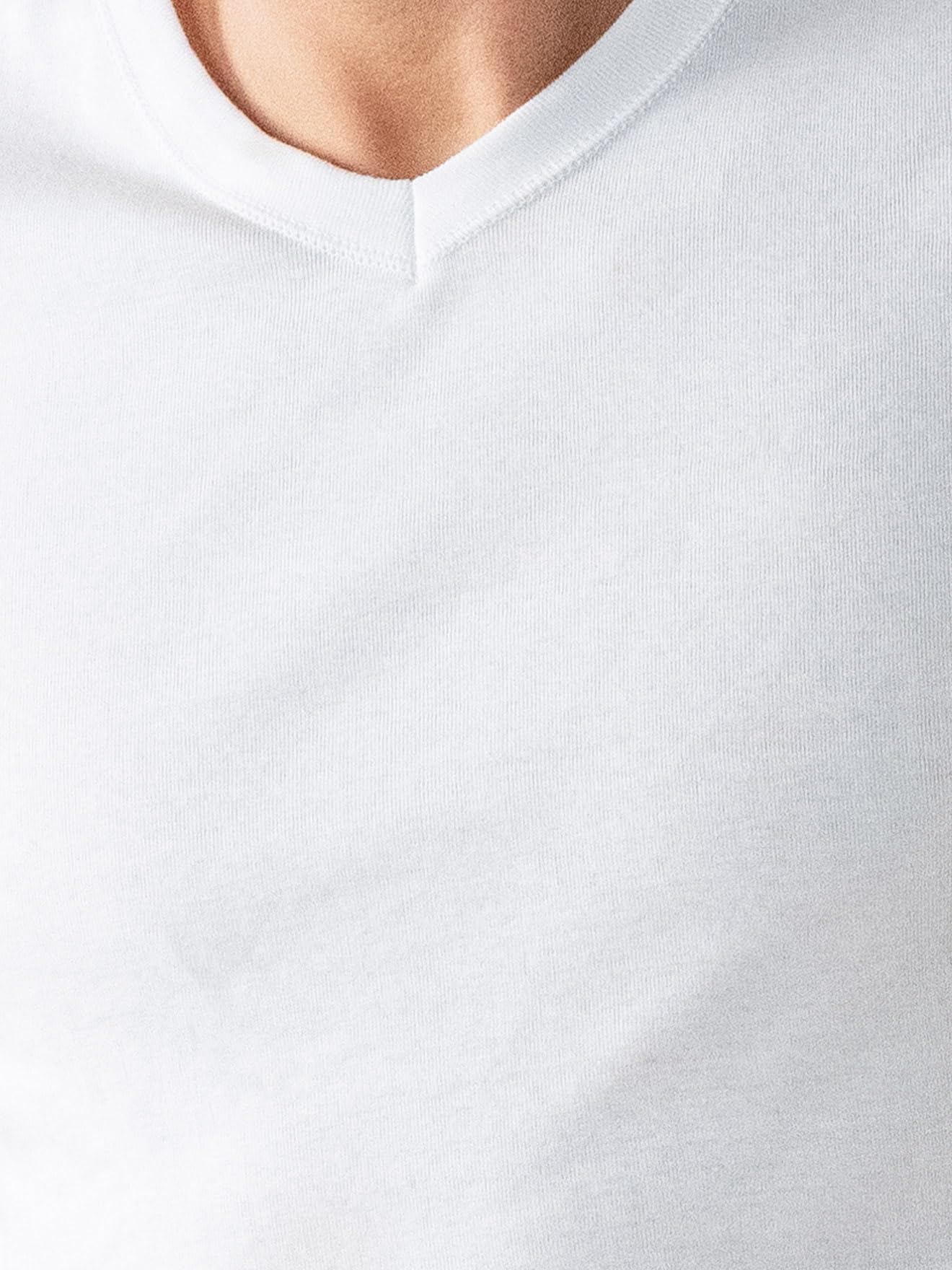 athena-ecopack-lot-4-t-shirts-homme-col-v-blanc-coton image 4