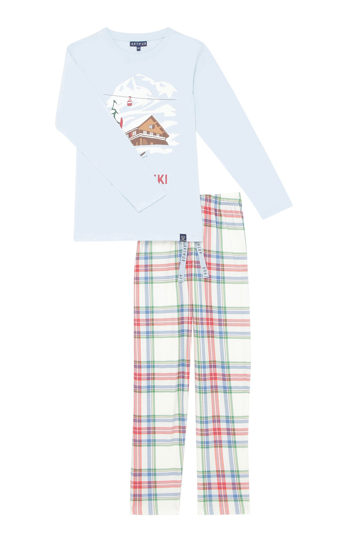 arthur-bob-pyjama-th-lit-ski-pyjama-enfant-blanc-coton-bio image 3