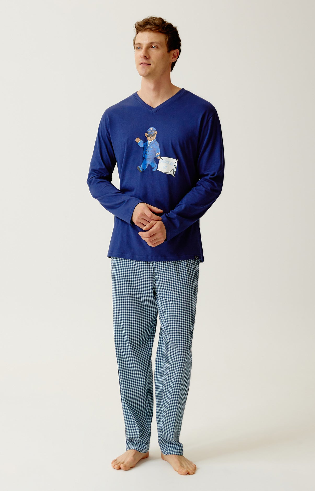 arthur-bob-pilote-de-lit-pyjama-homme-ciel-coton-bio-l-ger image 1