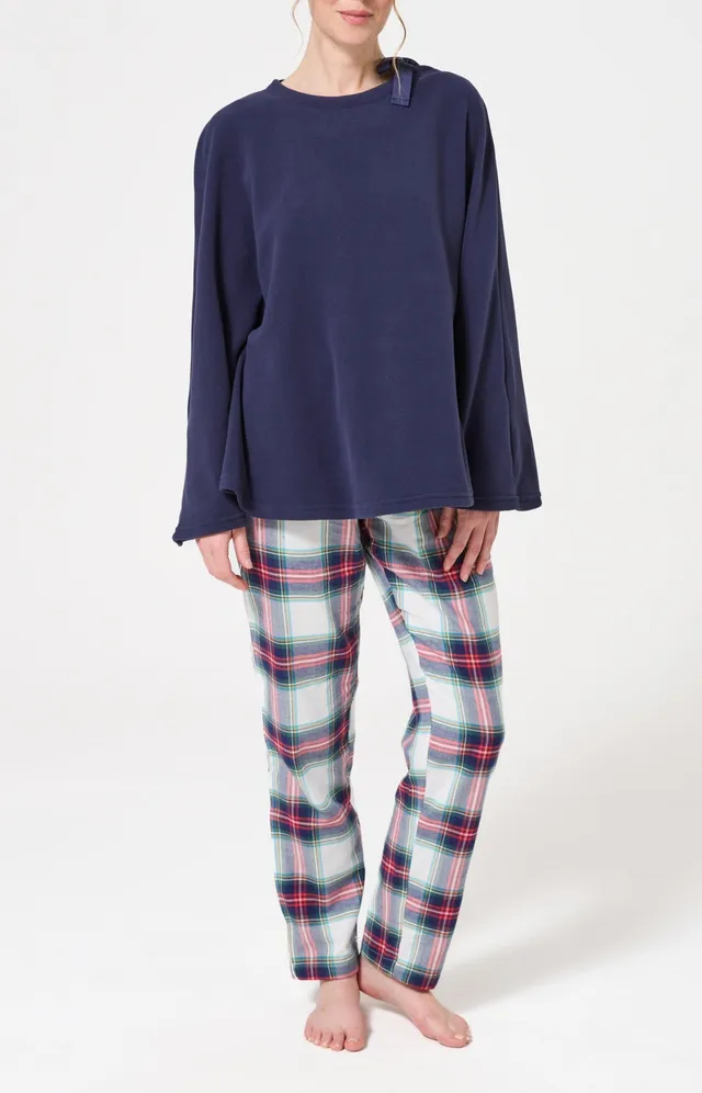 arthur-bob-marilou-poncho-femme-marine-tu-micropolaire image 1