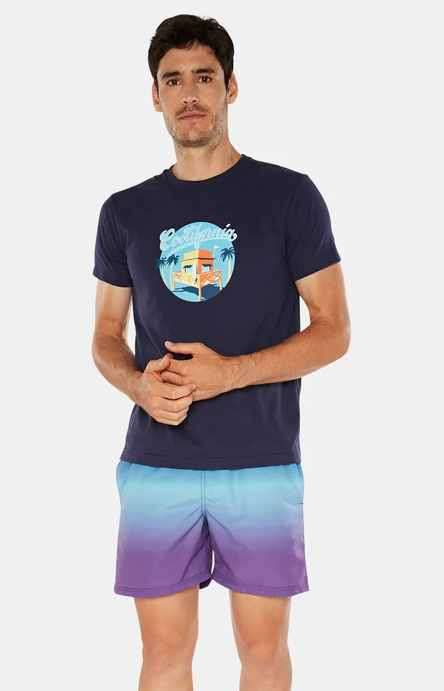 arthur-bob-coolifornia-tee-shirt-homme-coton-bio-marine image 1