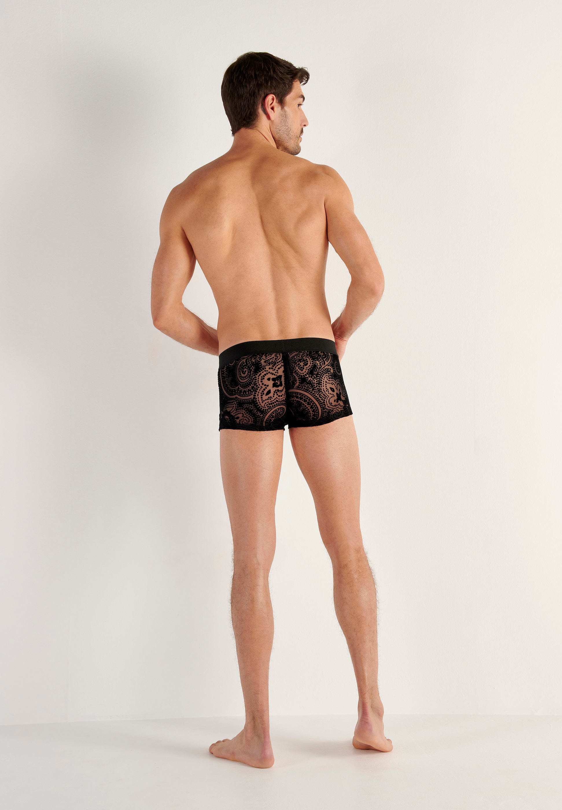 hom-rhapsody-trunk-homme-noir-velours-tulle-stretch image 7