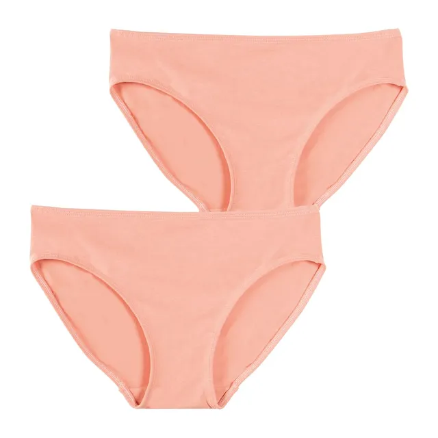 athena-douceur-coton-lot-2-slips-fille-6-ans-corail-coton image 1