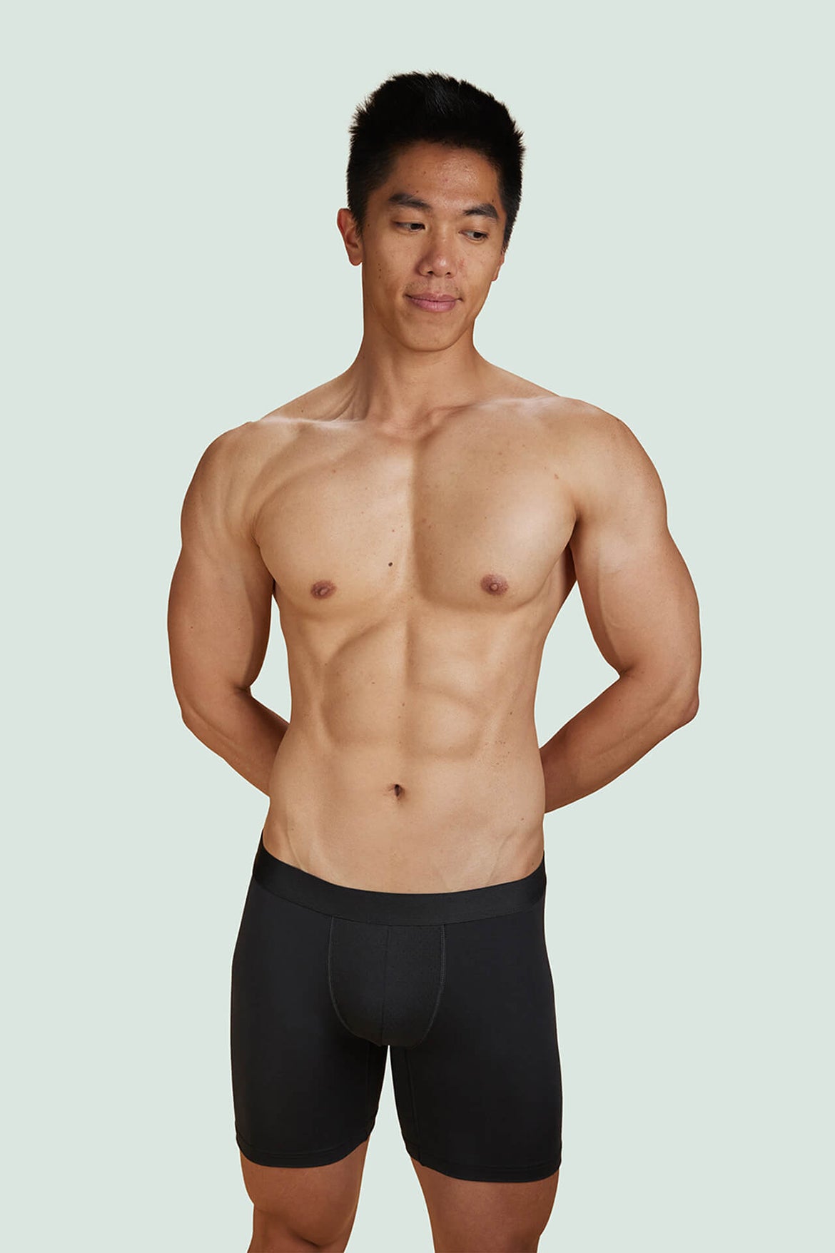 p-trone-boxer-sport-mi-long-homme-bordeaux-tencel image 3
