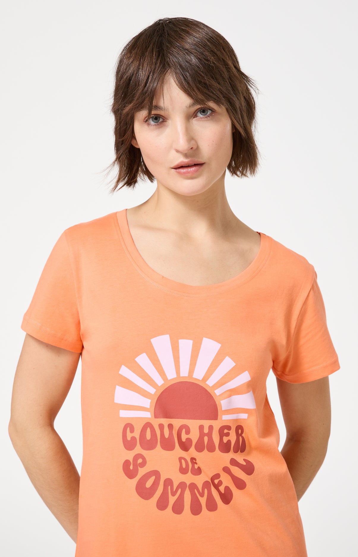 arthur-bob-coucher-sommeil-chemise-nuit-abricot-femme image 2
