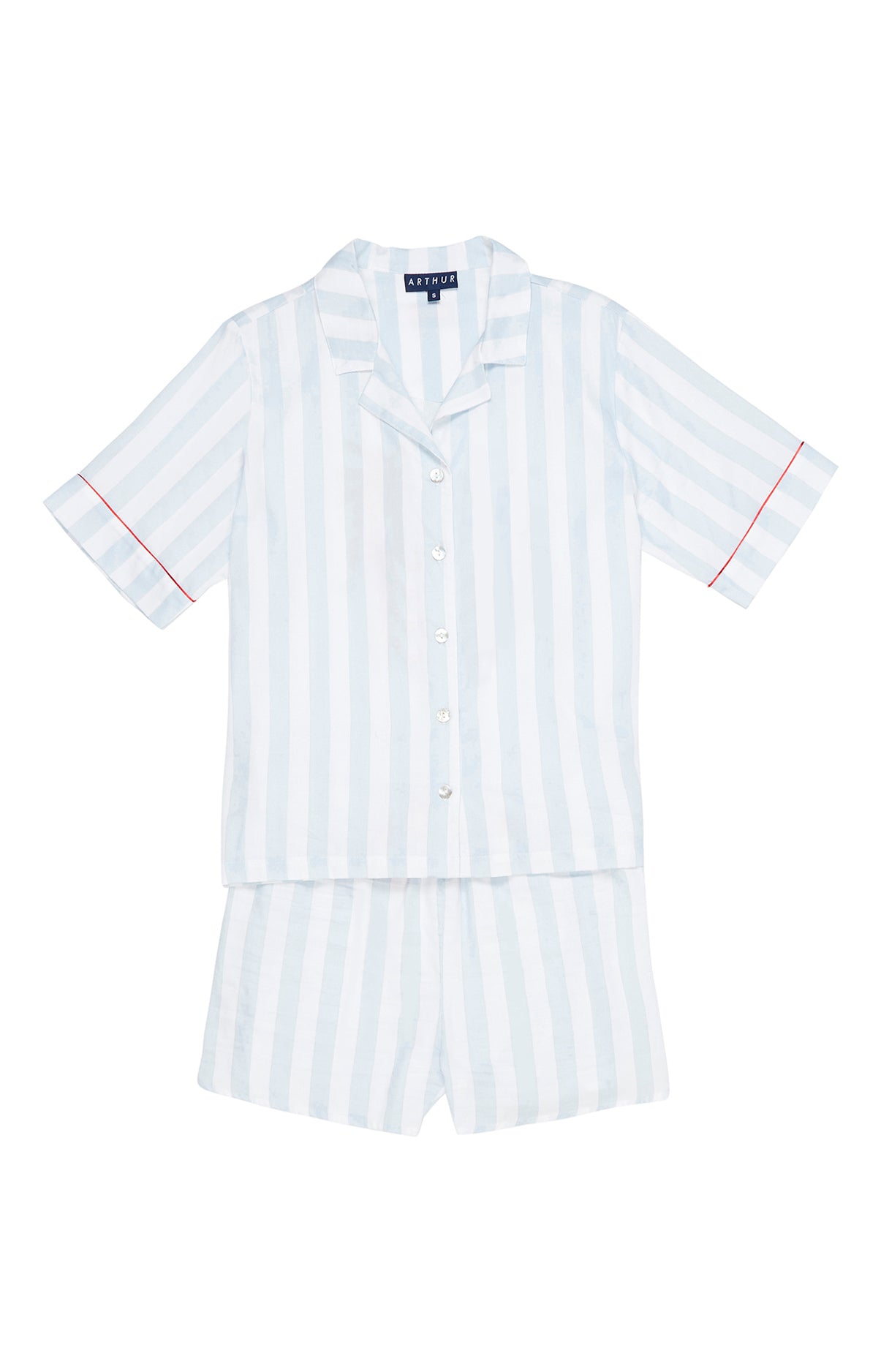 arthur-bob-rayure-tahiti-pyjama-femme-ciel-coton-bio image 3