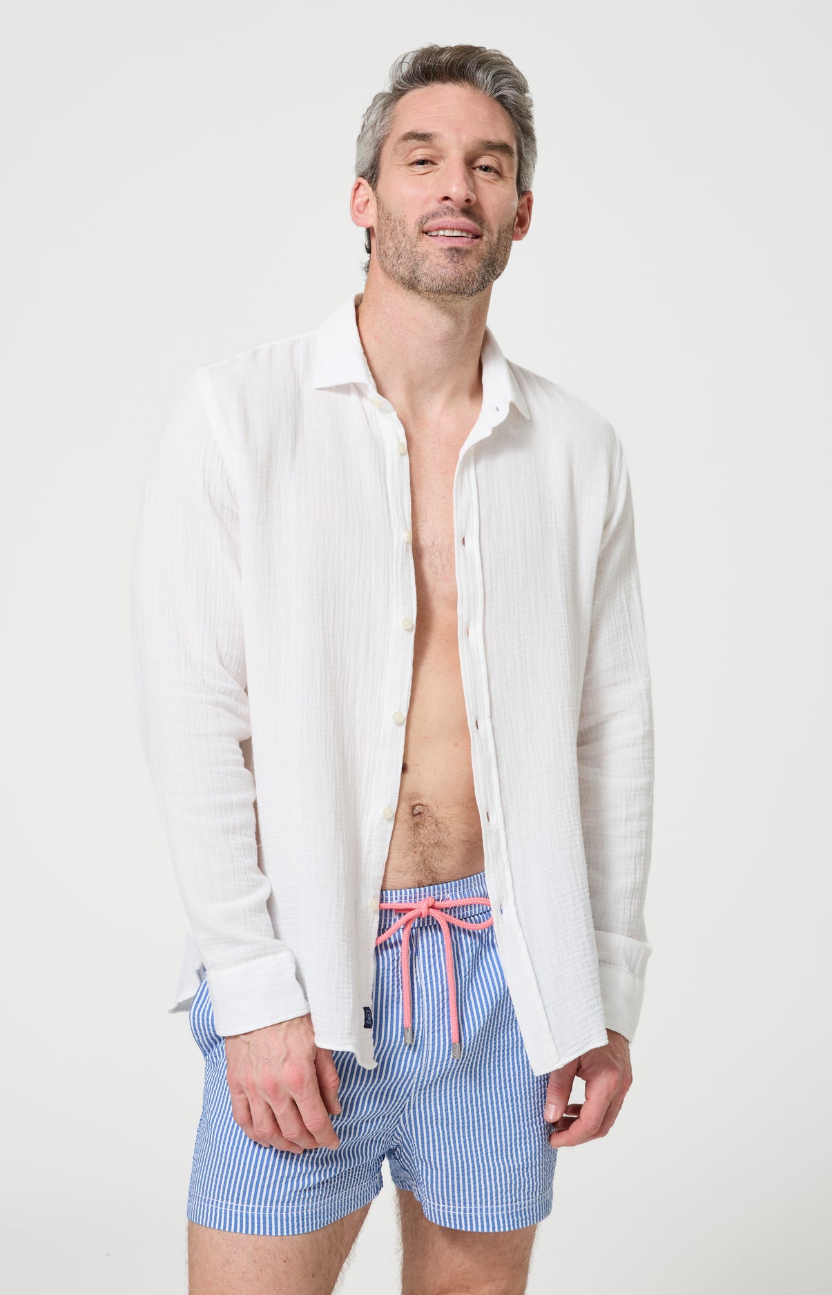 arthur-white-chemise-gaze-coton-homme-blanc image 1