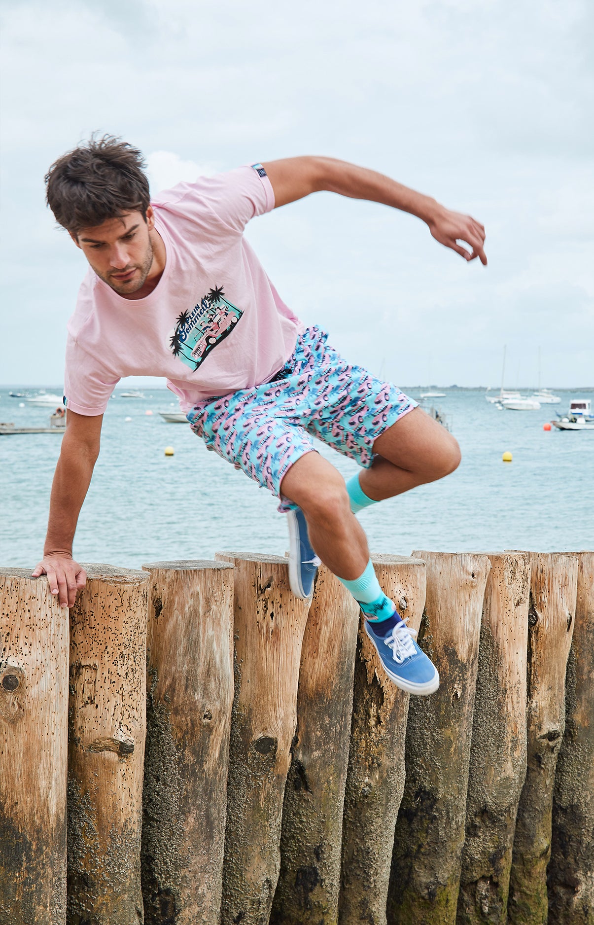arthur-bob-chaussettes-mehari-turquoise-39-45-coton image 2