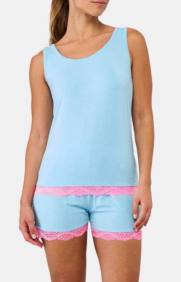 arthur-bob-short-modal-lagon-turquoise-dentelle image 1