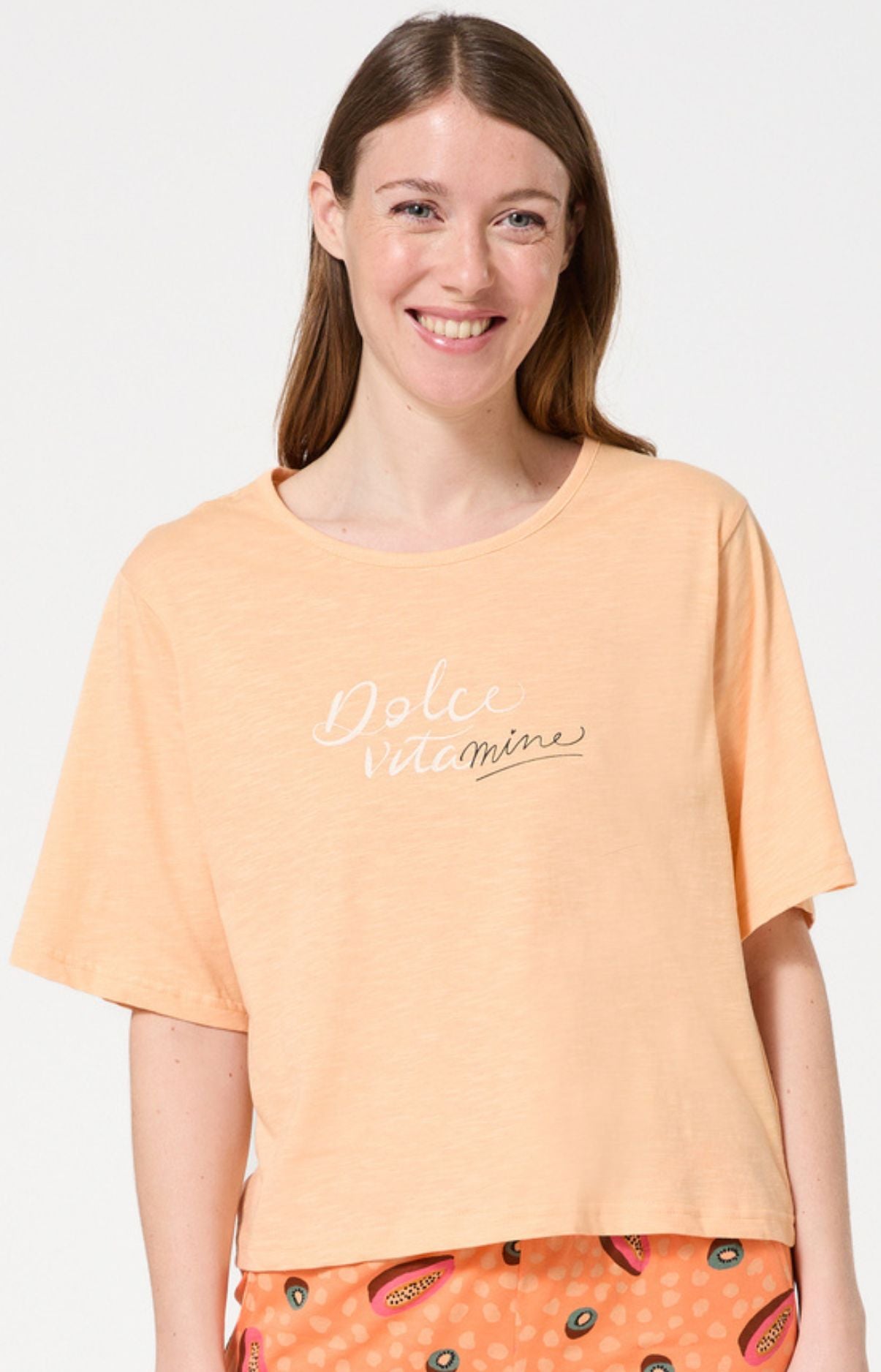 arthur-bob-dolce-vitamines-pyjama-corsaire-coton-bio-orange image 2