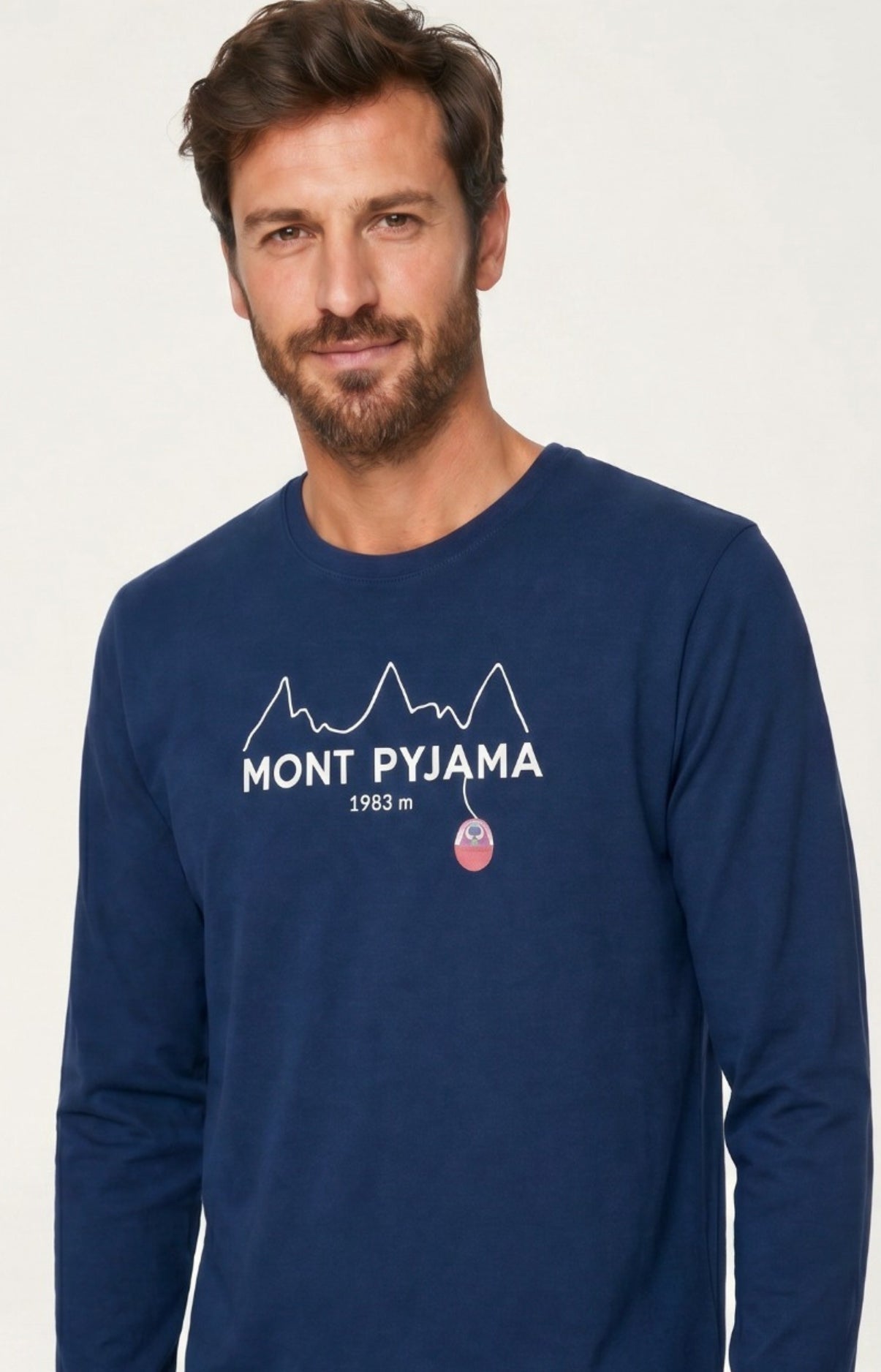 arthur-bob-pyjama-homme-blanc-coton-r-ves-au-sommet image 2