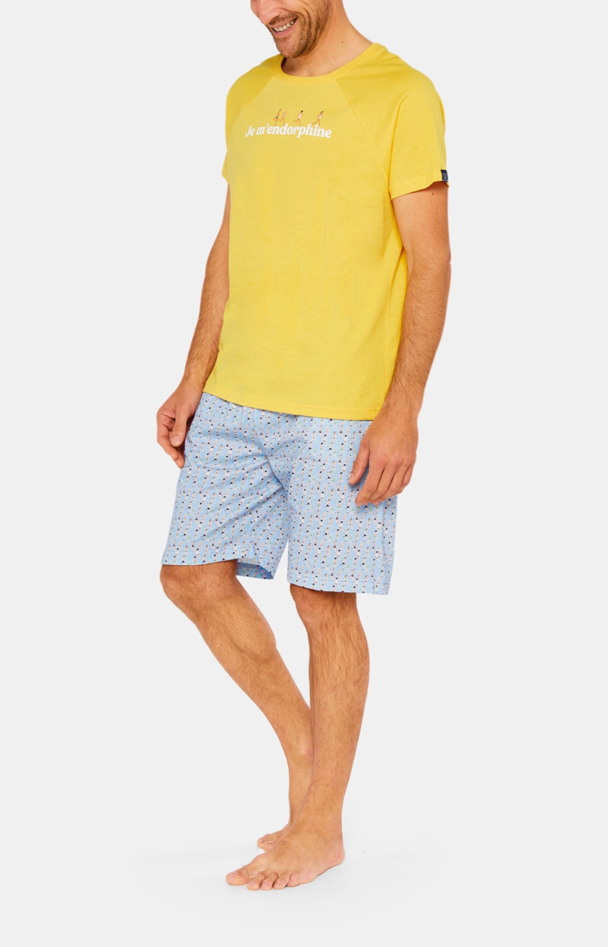 arthur-bob-marathon-pyjashort-pyjama-court-ciel-l-coton-bio image 2